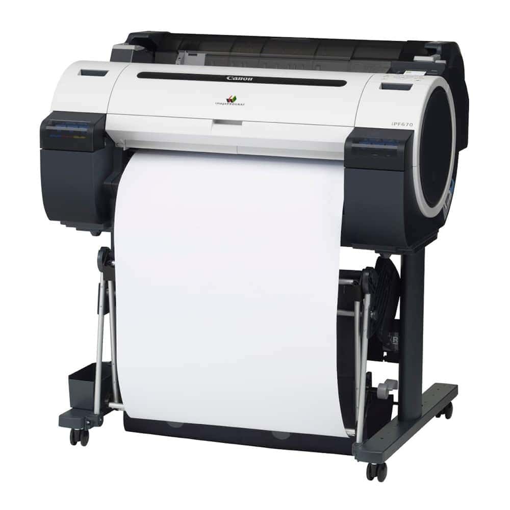 Canon imagePROGRAF iPF670 with stand and basket - Image 2