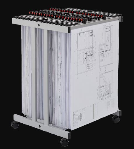 Vistaplan A1 Trolley Carrier (960 x 725 x 640mm) with 10 drawing hangers included.