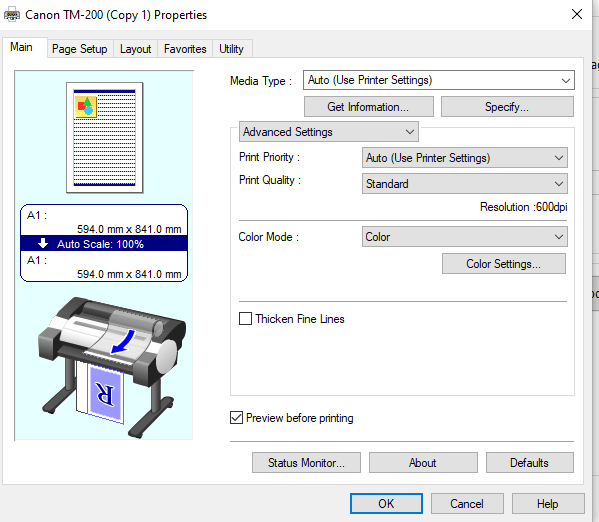 Canon TM-200 and Canon TM-300 Layout tool