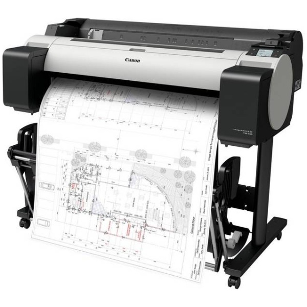 Canon TM-300 printing a technical drawing