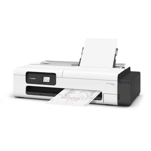 Canon TC-20 printing document and extended paper portion