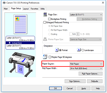 How to change the cutter settings on the Canon TM-200 and TM-300 after printing