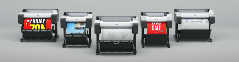 Canon’s brand-new fleet of imagePROGRAF TM series printers.