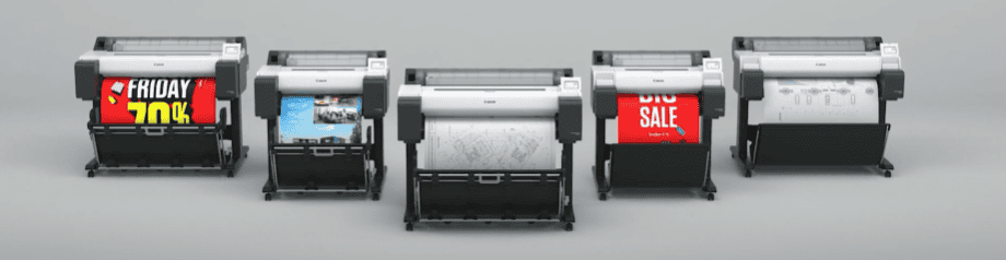 Canon’s brand-new fleet of imagePROGRAF TM series printers.