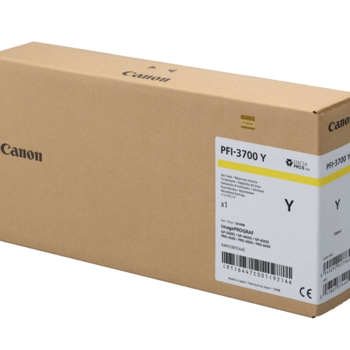 PFI-3700 Yellow (Y) - 700ml Ink Tank