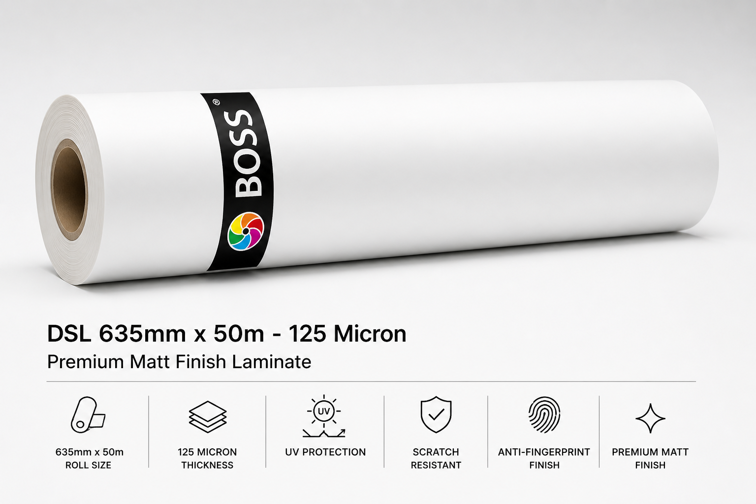DSL 635mm x 50m - 125 Micron Premium Matt Finish Laminate