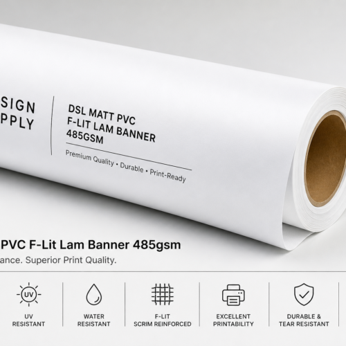 DSL Matt Pvc F-Lit Lam Banner 485gsm 1066mm x 18m